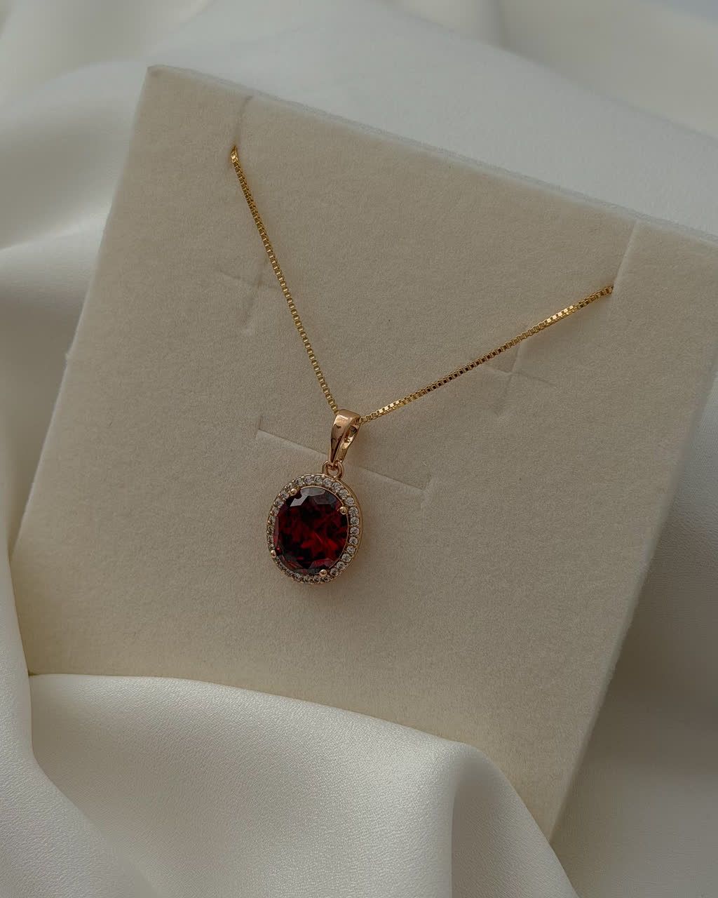 پلاک نگین قرمز ژوپینگ بدون زنجیر کد 2671 - خرید آنلاین از گالری آداس